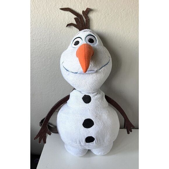 Disney Frozen S Zipper Backpack Olaf Snowman Plush Doll Stuffed Animal 18" Tall - Picture 2 of 3